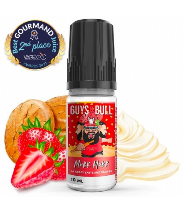 E liquide La Crazy tarte fraises Guys & Bull | Biscuit sablé Crème pâtissière Fraise