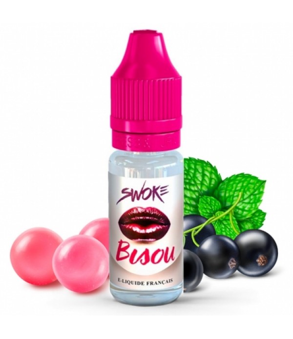 E liquide Bisou Swoke | Cassis Menthe Bubble Gum