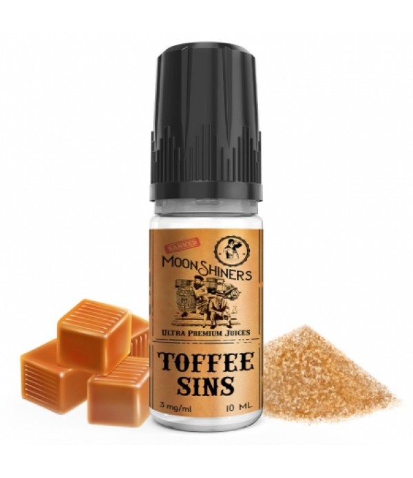 Soldes E liquide Toffee Sins Moonshiners | Caramel Sucre roux