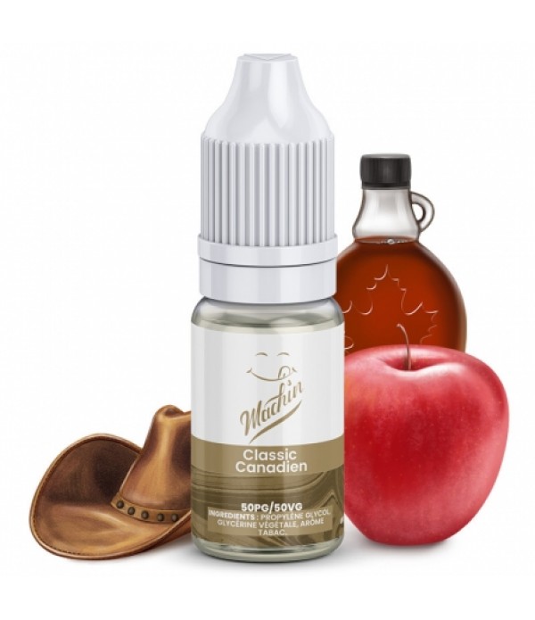 Soldes 2,65€ - E liquide Classic Canadien Machin | Tabac Pomme Sirop d'érable pas cher