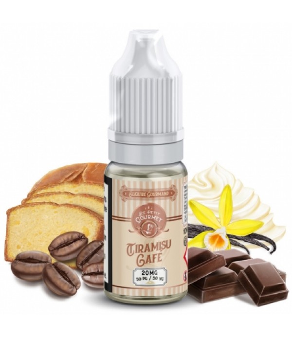 Soldes 2,45€ - E liquide Tiramisu Café Sels de nicotine Le Petit Gourmet | Sel de Nicotine pas cher