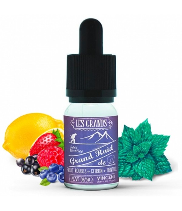 Soldes 3,45€ - E liquide Grand Raid Les grands VDLV | Fruits rouges Citron Menthol pas cher