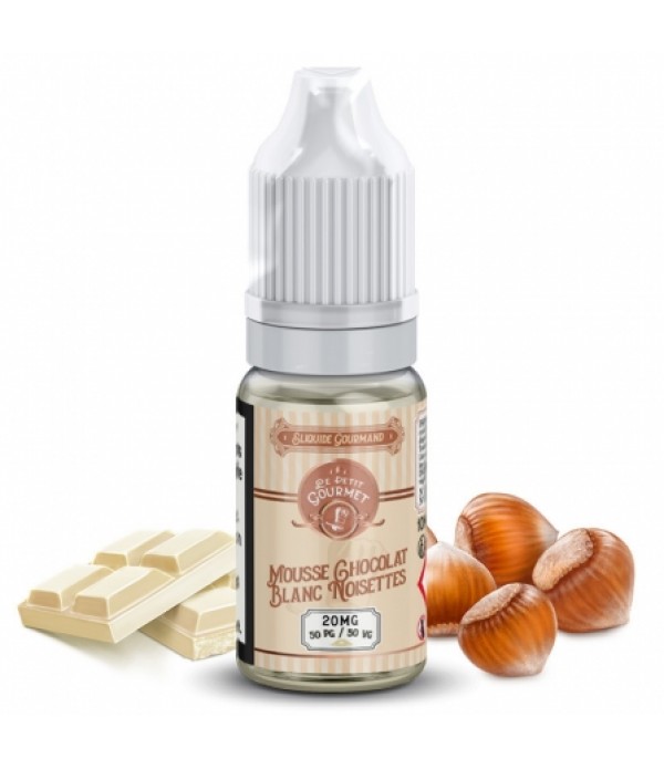 Soldes 2,45€ - E liquide Mousse Chocolat Blanc Noisettes Sels de nicotine Le Petit Gourmet | Sel de Nicotine pas cher