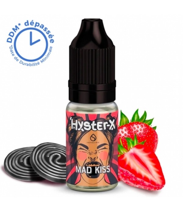 Soldes 2,36€ - E liquide DDM Dépassée Mad Kiss Hyster-X | Réglisse Fraise pas cher