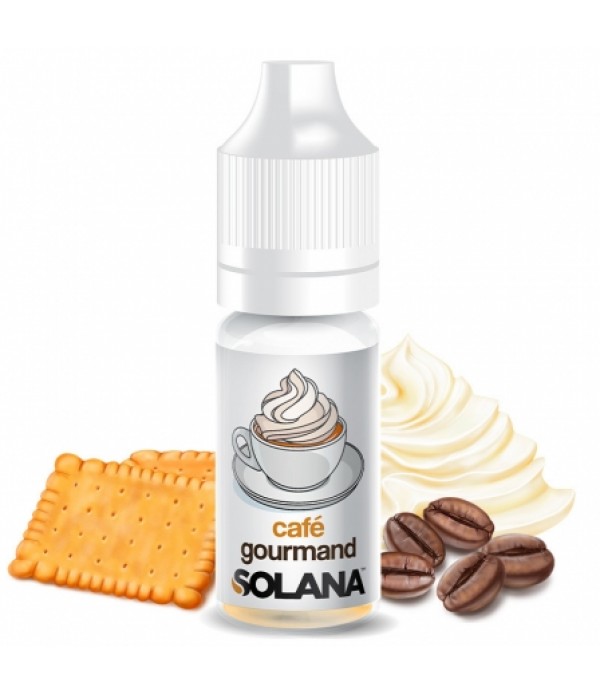 Soldes 2,60€ - E liquide Café Gourmand Solana | Café Biscuit Crème pas cher