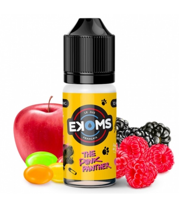 Soldes 2,95€ - E liquide The Punk Panther Ekoms | Bonbon Pomme Framboise Mûre pas cher