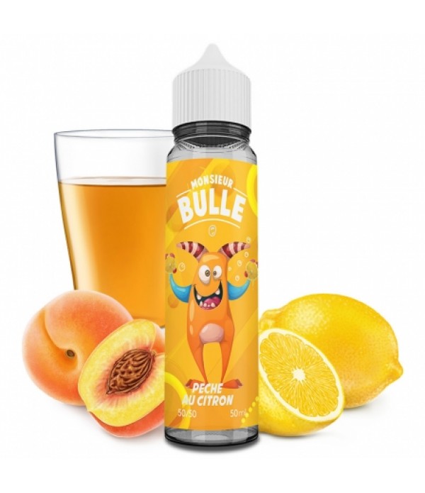 E liquide Pêche au Citron Monsieur Bulle Liquideo...