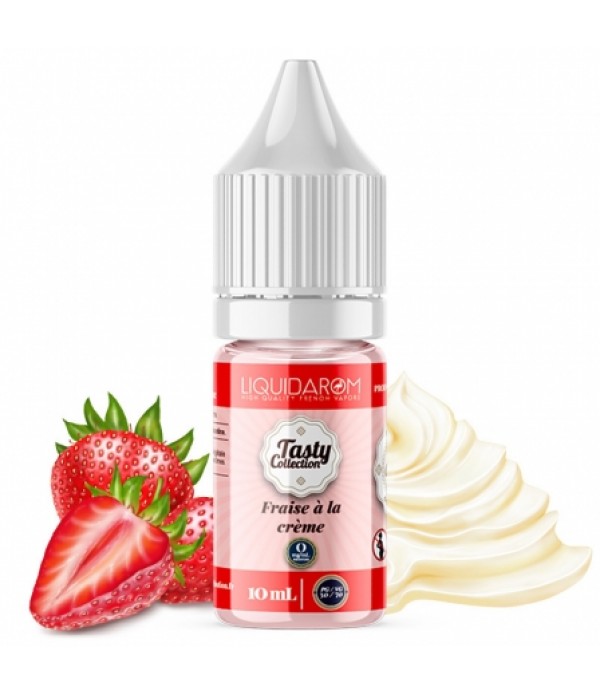 Soldes 2,95€ - E liquide Fraise crème Tasty Collection | Fraise Crème pas cher