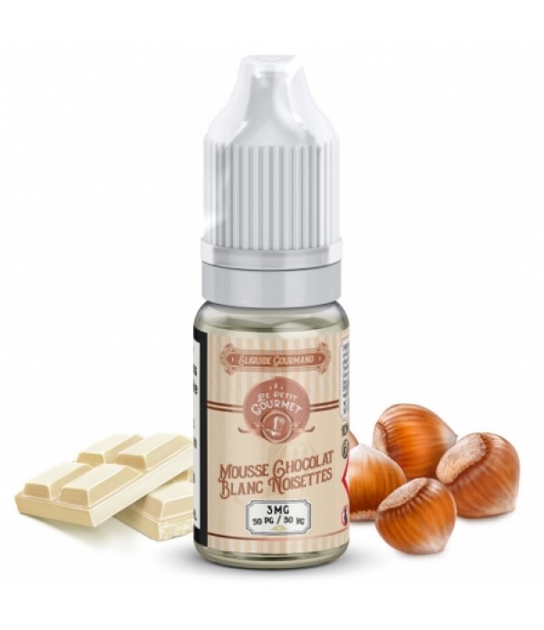 Soldes 2,95€ - E liquide Mousse Chocolat Blanc Noisettes Le Petit Gourmet | Mousse au chocolat Noisette pas cher